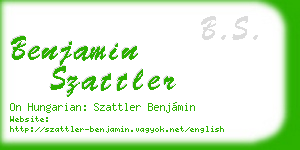 benjamin szattler business card